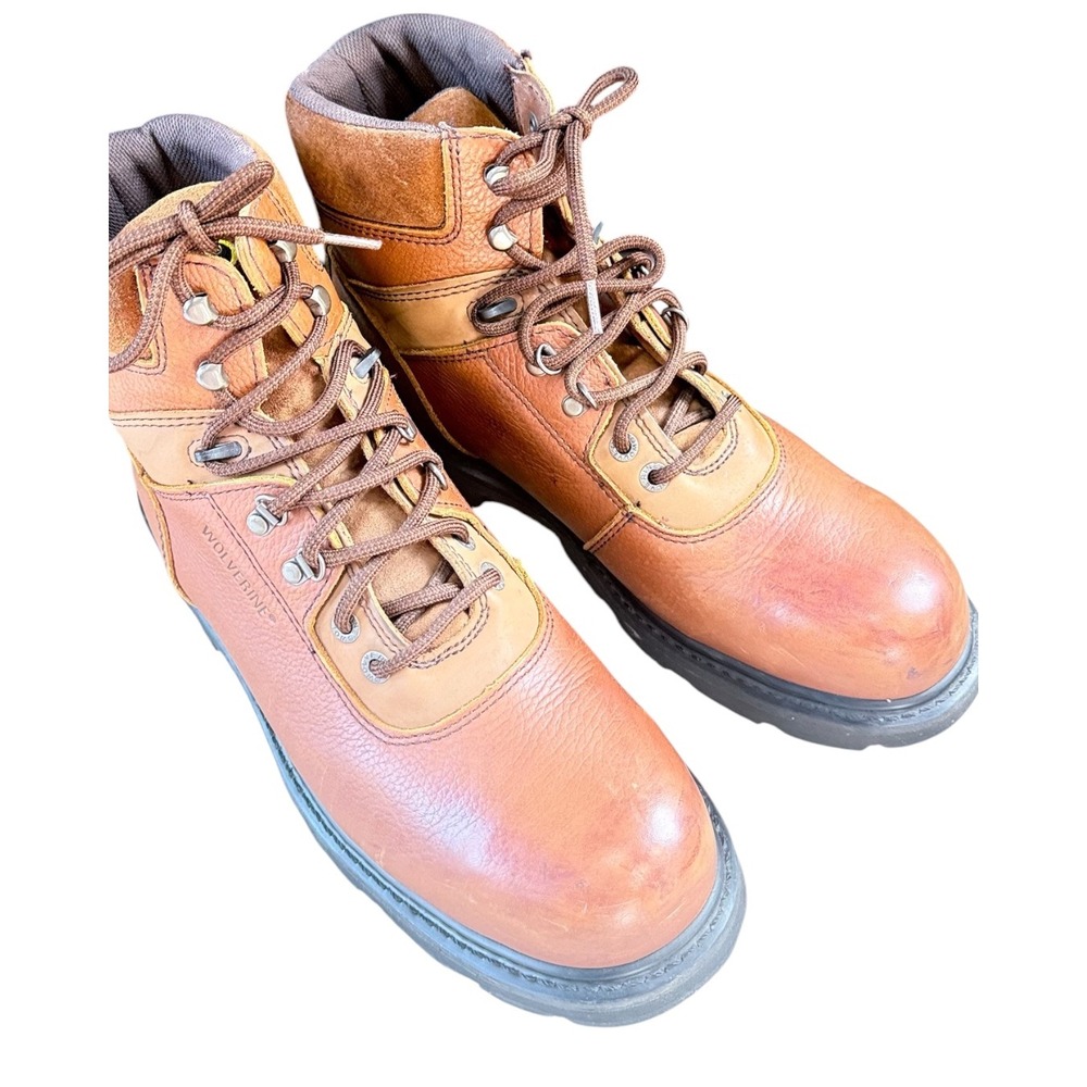 Wolverine W04013 Men's 13M Brown Leather Safety Toe EH Work Boots